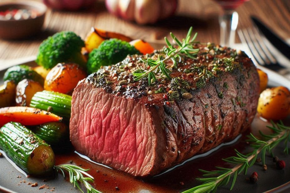 Heart-Healthy Herb-Crusted Lean Beef Tenderloin